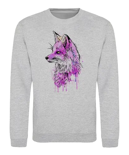 Fox Watercolor - fox, fuchs, animal, tier, art, kunst - Sweatshirt