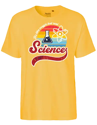 Like magic but real - science, retro, 70s, like magic, fun, Real - Fairtrade T-Shirt