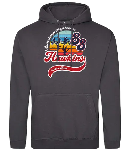 Strange thing happen - tv, retro, 83, 80s, 80er, stranger, things, hawkins, Upside down - Standard Hoodie