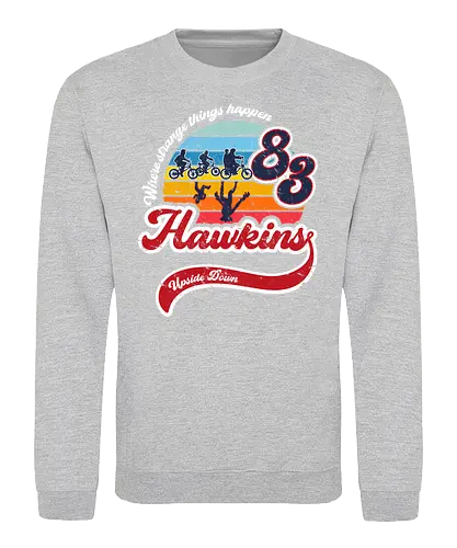 Strange thing happen - tv, retro, 83, 80s, 80er, stranger, things, hawkins, Upside down - Sweatshirt
