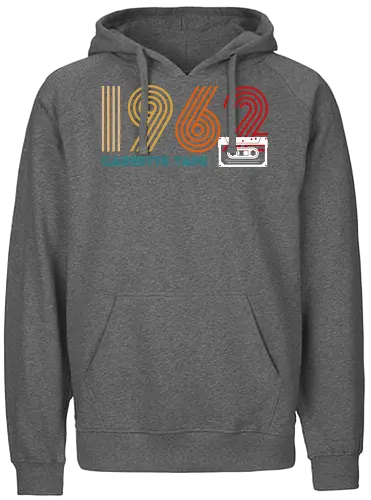 Cassette 1962 - retro, Cassette, kassette, mc, 1962 - Fairtrade Hoodie