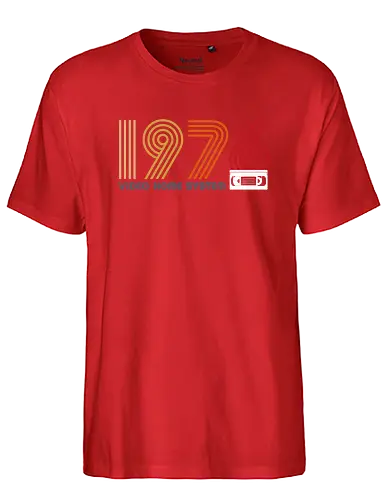 VHS 1976 - retro, video, VHS - Fairtrade T-Shirt