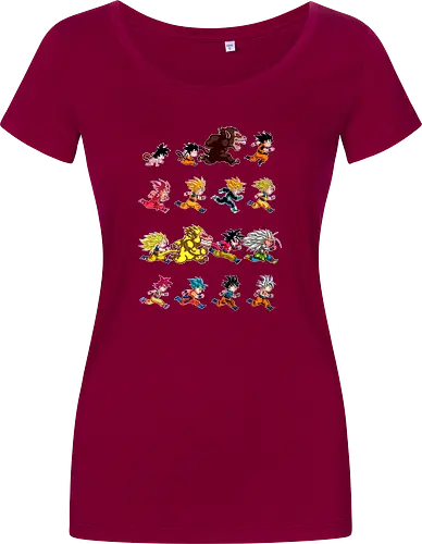 Marathon - anime, dbz, son goku, manga - Damen T-Shirt