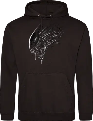 Alien Face - alien, aliens, xenomorph, hr giger, sci-fi, science fiction - Standard Hoodie