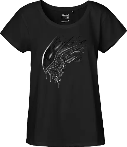Alien Face - alien, aliens, xenomorph, hr giger, sci-fi, science fiction - Fairtrade Girl Shirt