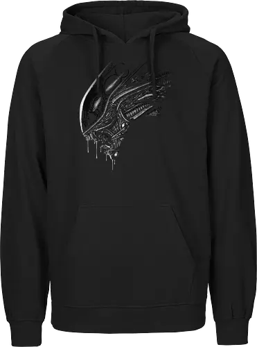 Alien Face - alien, aliens, xenomorph, hr giger, sci-fi, science fiction - Fairtrade Hoodie