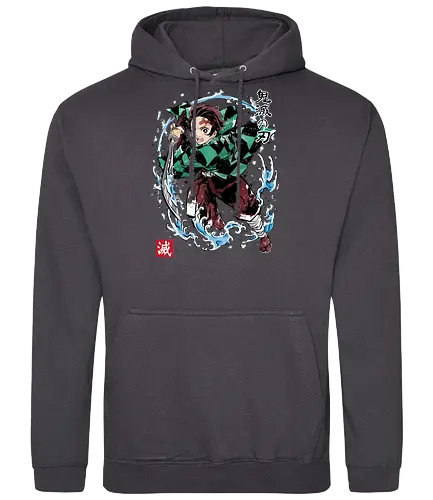 Tanjiro sumi-e - Tanjirou, demon, slayer, manga, anime - Standard Hoodie