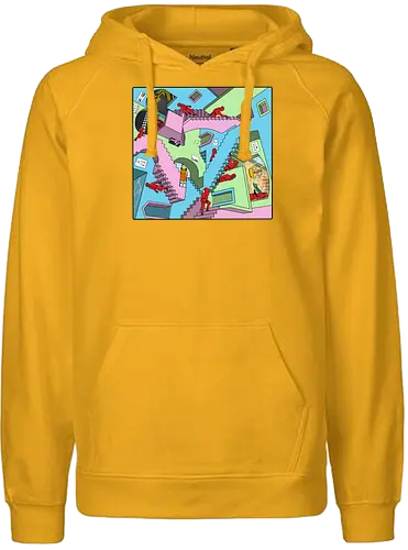 Squid Relativity Staircase - squid, game, art, Kor - Fairtrade Hoodie