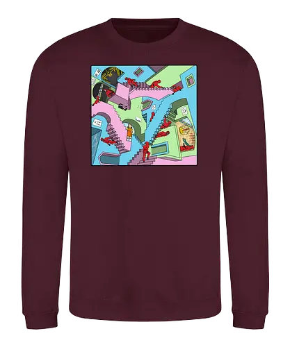 Squid Relativity Staircase - squid, game, art, Kor - Sweatshirt