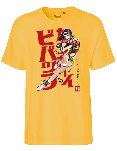 Faye sumi-e - space cowboy, bounty hunter, faye, anime - Fairtrade T-Shirt