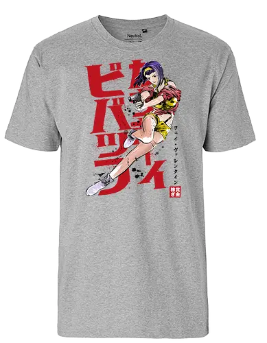 Faye sumi-e - space cowboy, bounty hunter, faye, anime - Fairtrade T-Shirt