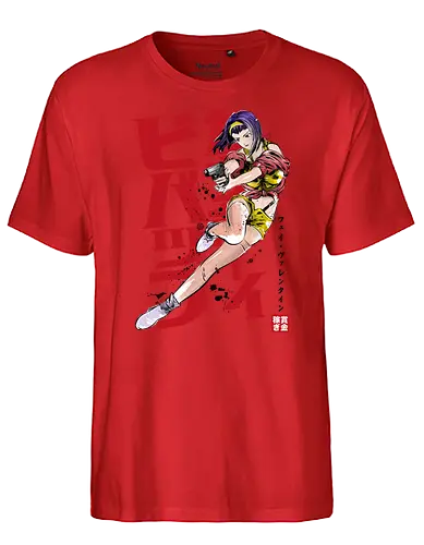 Faye sumi-e - space cowboy, bounty hunter, faye, anime - Fairtrade T-Shirt