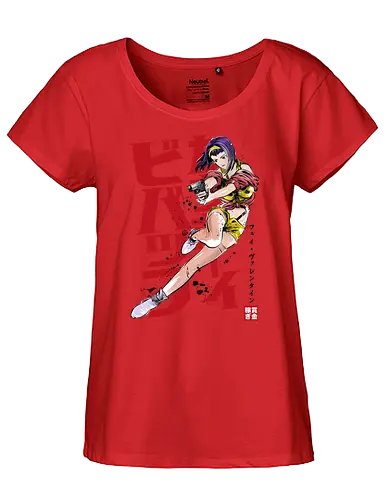 Faye sumi-e - space cowboy, bounty hunter, faye, anime - Fairtrade Girl Shirt