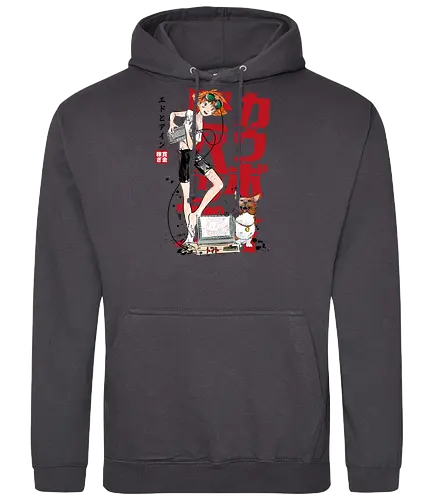 Ed and Ein sumi-e - anime, corgi, space cowboy, cowboy, bounty hunter - Standard Hoodie