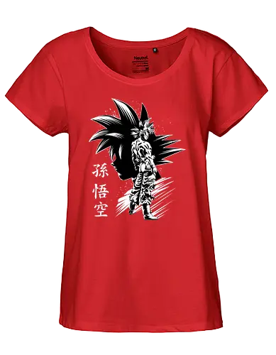 Inking Instinct Warrior - dbz, saiyan, saiyajin, warrior, krieger - Fairtrade Girl Shirt
