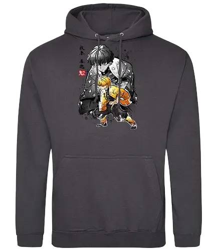 Zenitsu sumi-e - demon, slayer, Zenitsu, anime, manga - Standard Hoodie