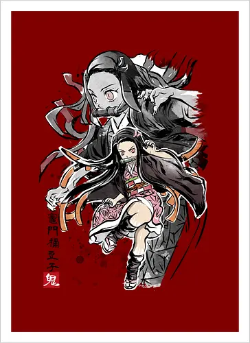 Demon Nezuko sumi-e