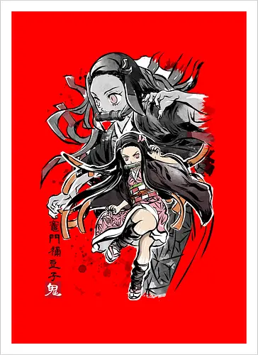 Demon Nezuko sumi-e