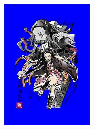 Demon Nezuko sumi-e
