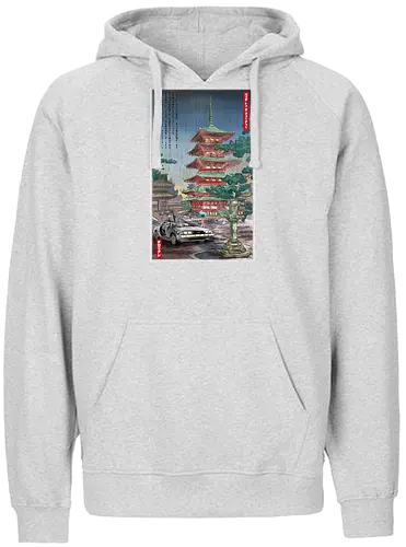 Time machine in Japan - time, timetravel, zeitreisen, bttf, japan, Pagode - Fairtrade Hoodie