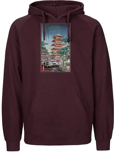 Time machine in Japan - time, timetravel, zeitreisen, bttf, japan, Pagode - Fairtrade Hoodie