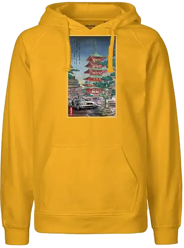 Time machine in Japan - time, timetravel, zeitreisen, bttf, japan, Pagode - Fairtrade Hoodie