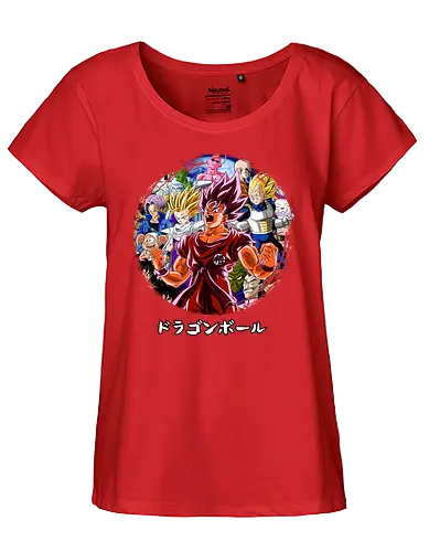 Super Kaioken tm - anime, db, dbz, manga, Fighters - Fairtrade Girl Shirt