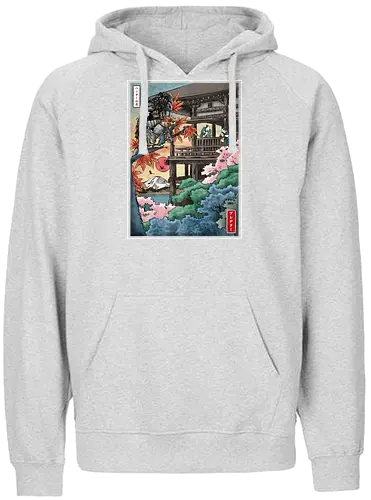 Trophy hunter in Japan - japan, predator, horror, alien, Japanese - Fairtrade Hoodie