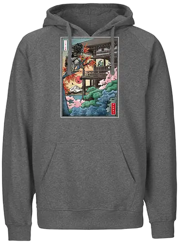 Trophy hunter in Japan - japan, predator, horror, alien, Japanese - Fairtrade Hoodie