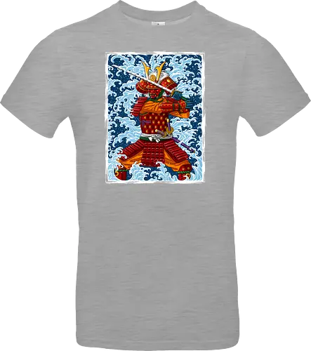 Samurai battling under the Tsunami