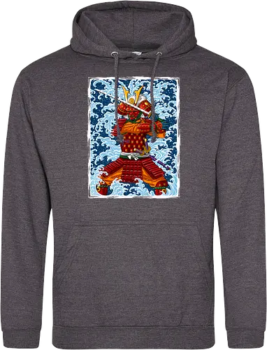 Samurai battling under the Tsunami