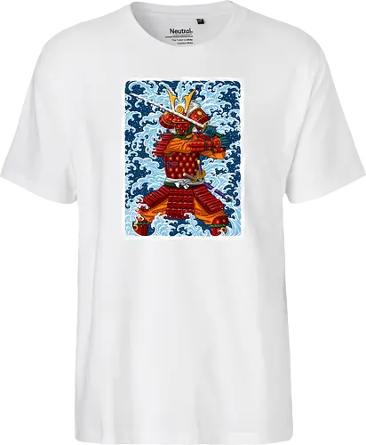 Samurai battling under the Tsunami