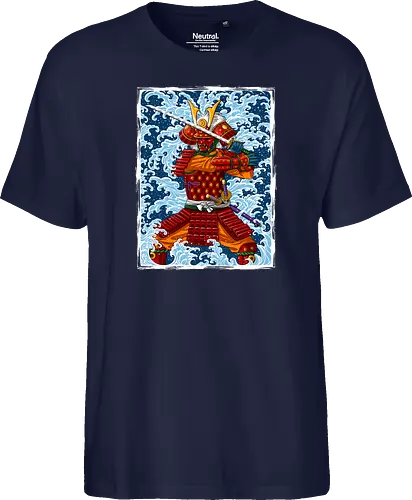Samurai battling under the Tsunami