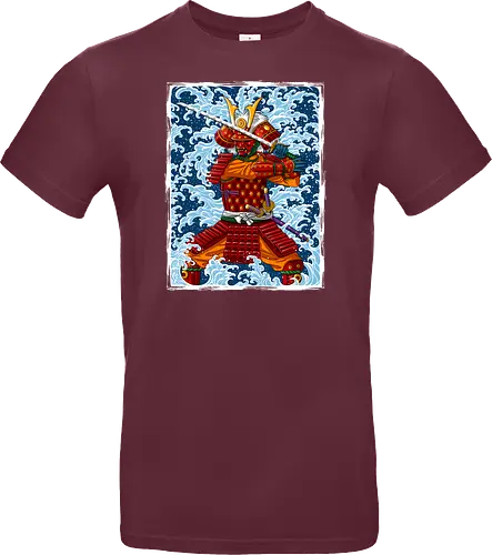 Samurai battling under the Tsunami