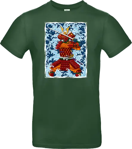 Samurai battling under the Tsunami