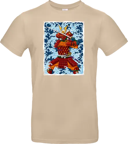 Samurai battling under the Tsunami