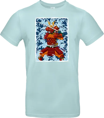 Samurai battling under the Tsunami