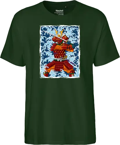 Samurai battling under the Tsunami