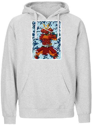 Samurai battling under the Tsunami - samurai, tsunami, japan, battle - Fairtrade Hoodie