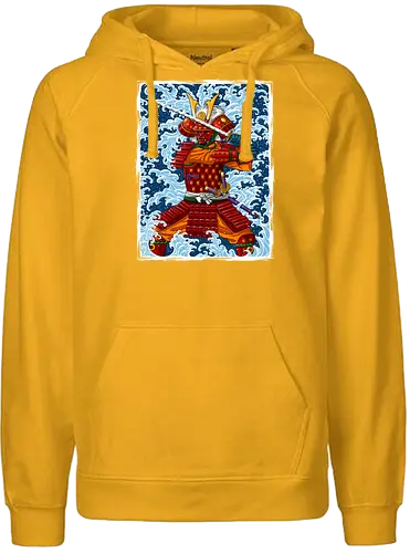 Samurai battling under the Tsunami - samurai, tsunami, japan, battle - Fairtrade Hoodie