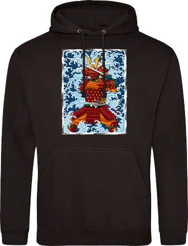 Samurai battling under the Tsunami