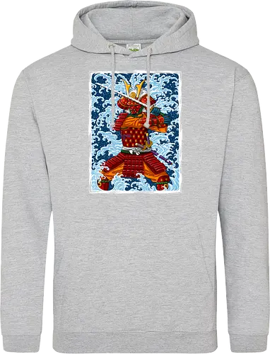 Samurai battling under the Tsunami