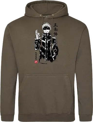 Satoru Gojo sumi-e - jujutsu, kaisen, gojo, anime, manga - Standard Hoodie