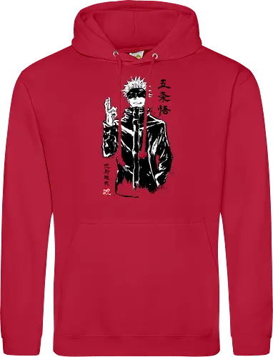 Satoru Gojo sumi-e - jujutsu, kaisen, gojo, anime, manga - Standard Hoodie