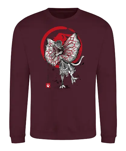 Dilophosaurus sumi e - jurassic, dinosaur - Sweatshirt