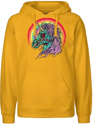 Unicorn Zombie - unicorn, zombie, einhorn, untot, rainbow, regenbogen - Fairtrade Hoodie