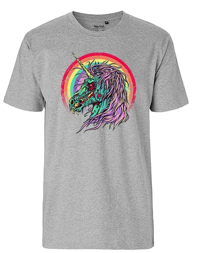 Unicorn Zombie - unicorn, zombie, einhorn, untot, rainbow, regenbogen - Fairtrade T-Shirt
