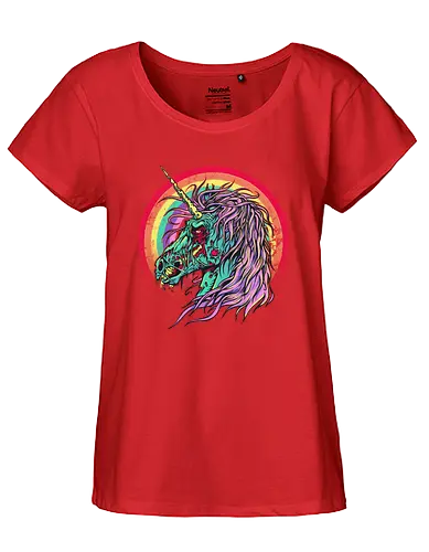 Unicorn Zombie - unicorn, zombie, einhorn, untot, rainbow, regenbogen - Fairtrade Girl Shirt