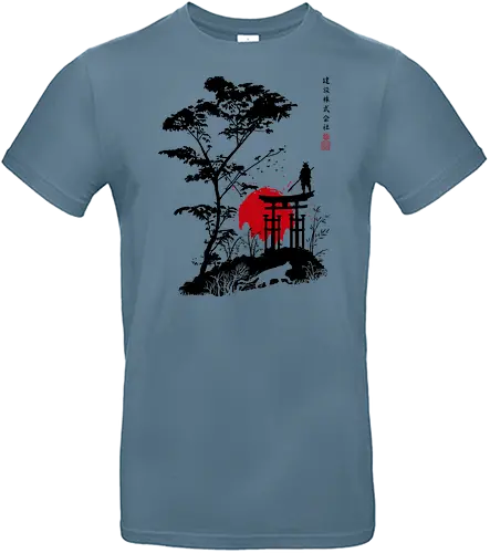 Japanese minimalist landscape - japan, landschaft, samurai - Standard T-Shirt