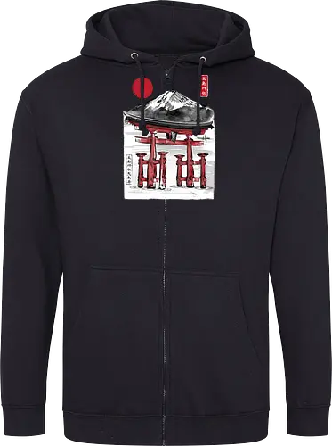 Torii of Itsukushima Shrine sumi e